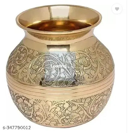 De-Ultimate Pure Brass 2 No Lota,Kalash/Pooja Lota/Puja Lota/Karwachauth Lota Brass Kalash  (Height: 3 inch, Gold)