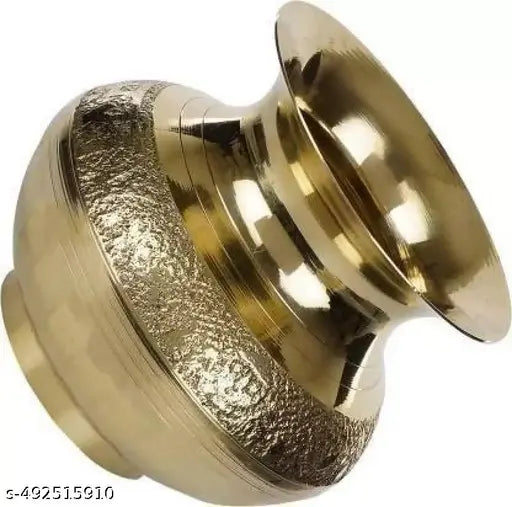Haridwar Trends- Brass Lota Kalash/ Pooja Lota, Brass Kalash (Gold) brass jaghanath lota