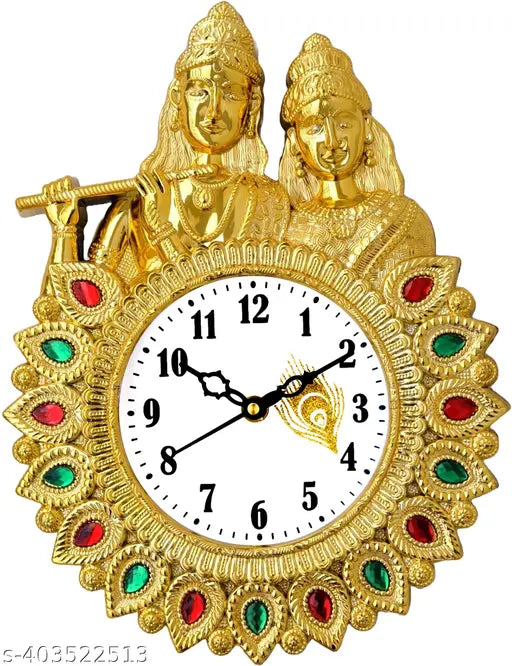 Premium Quality God Radha Krishna Analog Wall Clock
