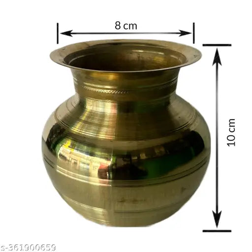 Bhabani Antique Brass mata Laxmi mongol ghot for Puja / lota Home use / Puja use / Kalas ( Brass , 10 cm )