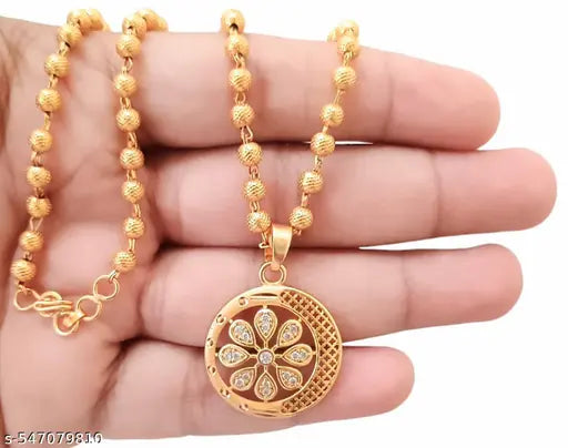 Micro Gold Diamonds Radiance in Glimmering Pendant WITH MAT MALA
