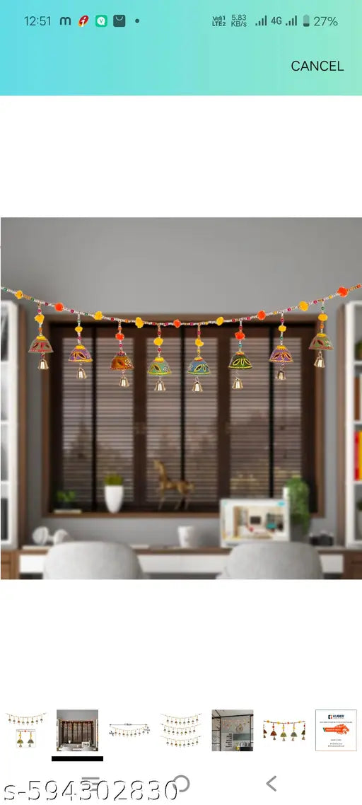 Unique home decoration Rajasthani handmade showpiece wind chime bandarwal umbrella wall hanging door hanging Diwali decoration bedroom living room kids room hanging item Temple, Pooja room decoration