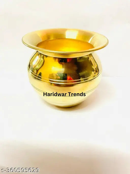 Om Kalash Brass Pot/Lota Pooja Items Indian Lota Traditional Drinkware Water Pitcher Decorations for Pooja, Traditional Rituals, Religious Purpose, Karva-chauth Pooja