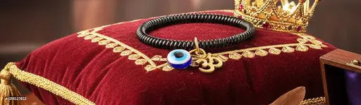 Evil Eye OM Hand Bracelet for Luck Bringing and Protection, Awesome Jewelry and Gift for Women and Men(Nazar Battu) UNISEX pack of 4