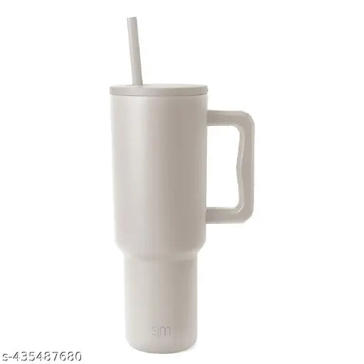 1200ML Tumbler with Handle and Straw Lid Double Insulated Cup Reusable Stainless Steel Water Bottle 100% Leak Proof Mug Cupholder for Gym, Travelling