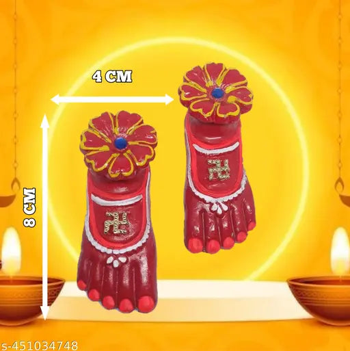 Laxmi Charan Paduka for Diwali Pooja | Sacred Footprints of Goddess Lakshmi | Auspicious Pooja Item for Wealth & Prosperity | Ideal for Home, Office, Mandir and gift