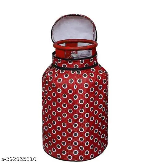 AADVAY & ADVIKA Stylish and Printed PVC LPG Gas Cylinder Cover | Washable & Dustproof Cover - Multicolor