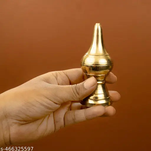 Putrika Traditional Handcrafted Brass Temple Top Kalash | Gopuram kalasam | Thazhikakkudam | Kumbham | Purnakumbha Pital Wood - Home Temple kalasam - Mugali Kalas
