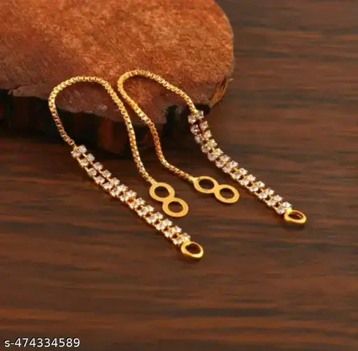 Stone earrings chain