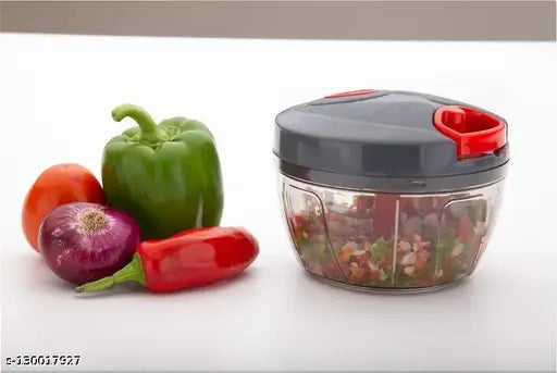 Blueberry 450ml Chopper with 3 SS blades (Pack of 2 Pcs, Black)