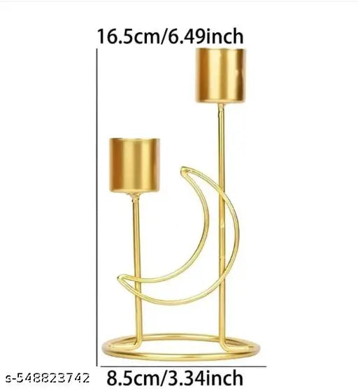 Moon Design Candle Holder For Home Hotels & Restaurant Décor
