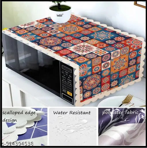 KITCREXA Waterproof Oven Cover, Microwave Oven Cover/Oven Top Cover/Microwave Oven Dust Proof Cover, Attractive Modern Design Kitchen decor Small Appliances Cover (100X35CM)