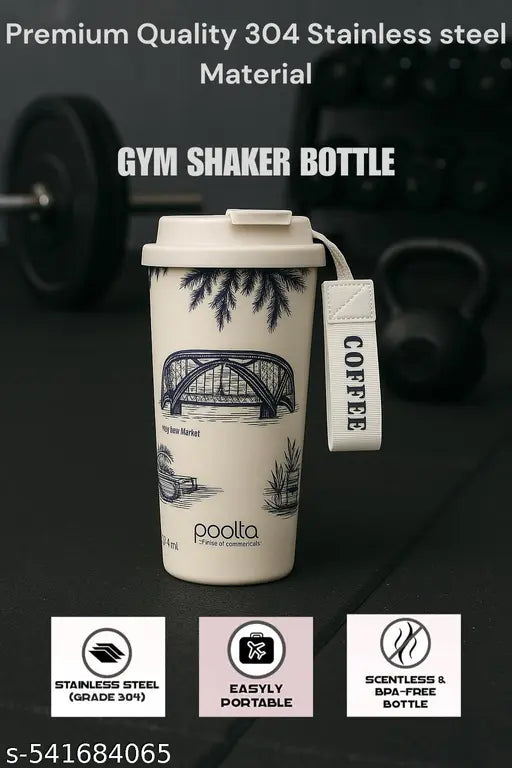 AANZIA Tumbler, Flask for Tea Coffee, Insulated Coffee Mug, Coffee Tumbler, Double Wall Vacuum Insulated Mug, Coffee Mug with Leakproof Lid(Pack of 1) (White)(550ml)