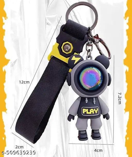 Ottavo 1 Pc Keyring & Keychain For Car, Double Pendant Ring Space Astronaut Keychain Home Key Student Bag, Multicolor