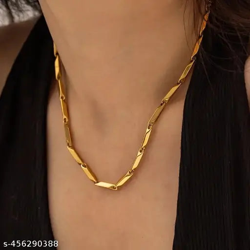 Gold Plated Chain For Men Will Never Loose Color Made By Premium Stainless Steel Material