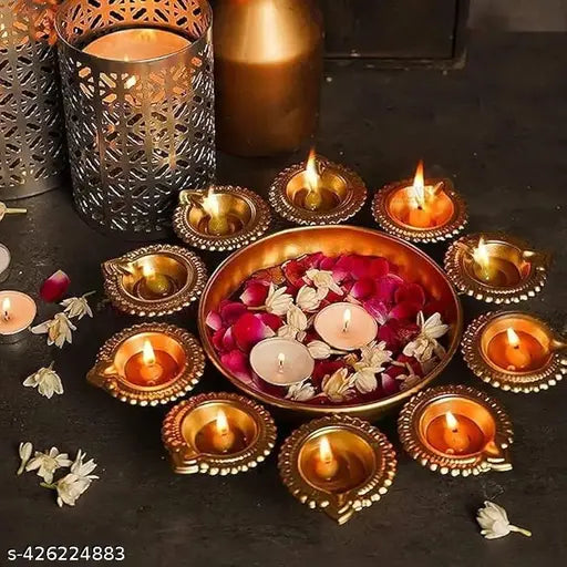 Flower Urli Bowl for Home Decoration - Exquisite Craftsmanship | Urli Decorative Bowl | Decorative Bowls for Home Decor | Flower Bowl for Home Decoration
