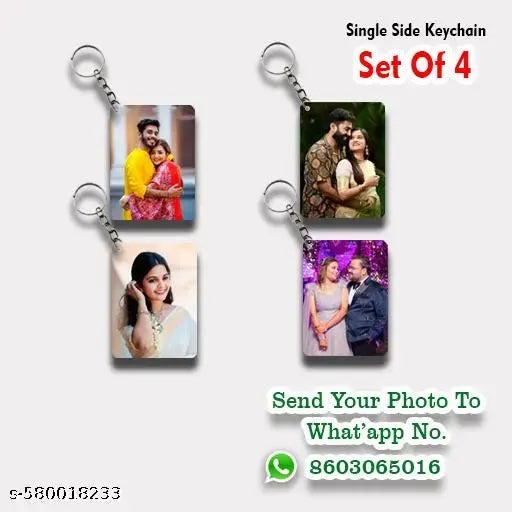 Customized/Personalized Attractive Keychains ( Pack of 4 )