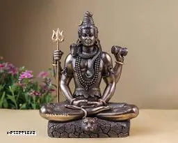 Shiva Statue, 21 CM Bonded Bronze Meditating Lord Shiva Idol, Shiv, Siva, Adiyogi. Hindu god of Yoga,Dance,Arts,Meditation,Time & Destruction.