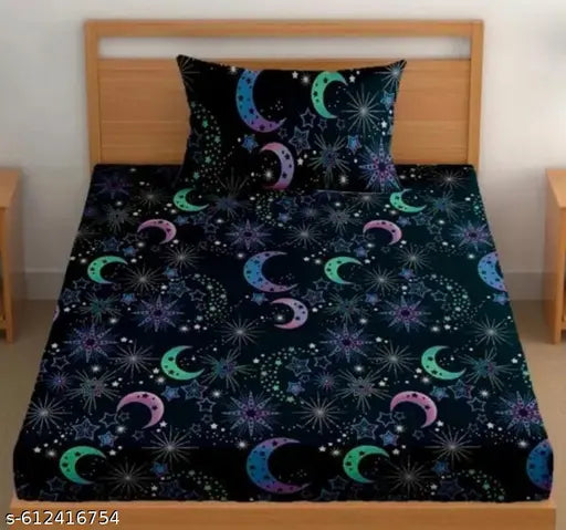 New Bedsheet For Single Bed Pack Of Multicolor One Bedsheet One Pillow Cover In Very Best Price
