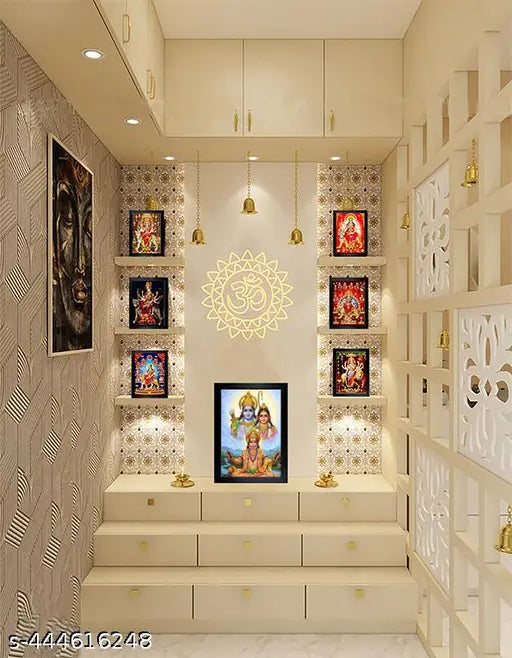 Think Tech Bajrangbali for Door Entrance Vastu Wall Painting Framed Home Décor Size - 10x13.5 Inch