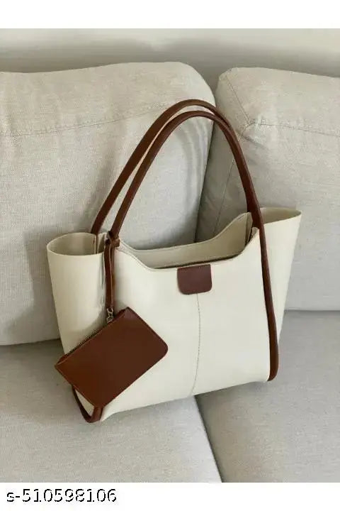 Stylish Shoulder Bag Set for Women with Coordinating Small Purse