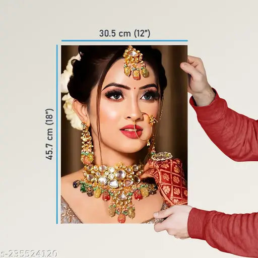 Sunitchen Set of 6 Bridal Makeup Posters – 12x18 Inches, Perfect for Beauty Parlours & Salons Décor