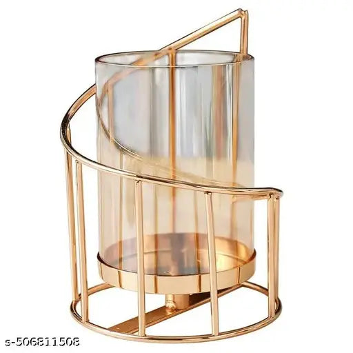 METAL VASE PLANTER , CANDLE HOLDER.
