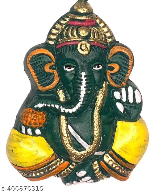 Radiant Terracotta Multicolor Jewel Set Ethnic Elegance Adorned with Handcrafted Art ( Green )