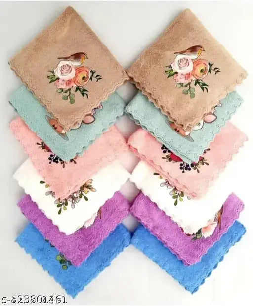 WOMEN & GIRLS COTTON TATOO HANKY PACK OF 5PCS