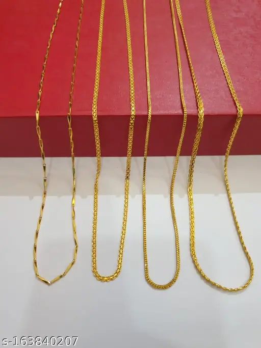 gold plated brass chains combo