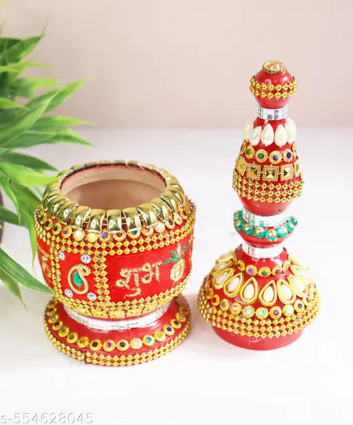 Fully Decorated Meenakari sindhora/Sindoor Dani