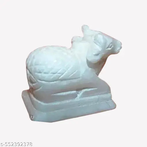 Premium White Marble Nandi Idol | Shiv Ji Vahan Murti for Pooja Mandir & Home Decor Bring spirituality and positivity to your space with this Premium White Marble Nandi Murti (Shiv Ji Vahan).  Crafted from high-quality white marble with smooth finishing.