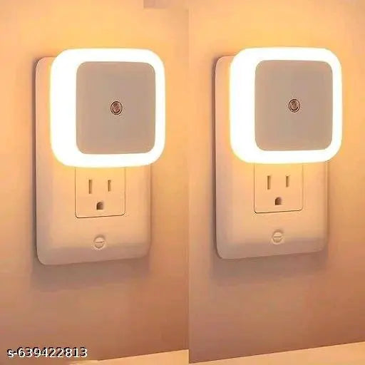Night Lamp Sensor Led Light with Plug Type, 0.5w Plug in Automatic Smart Sensor, Night Lamp (Pack of 2)
