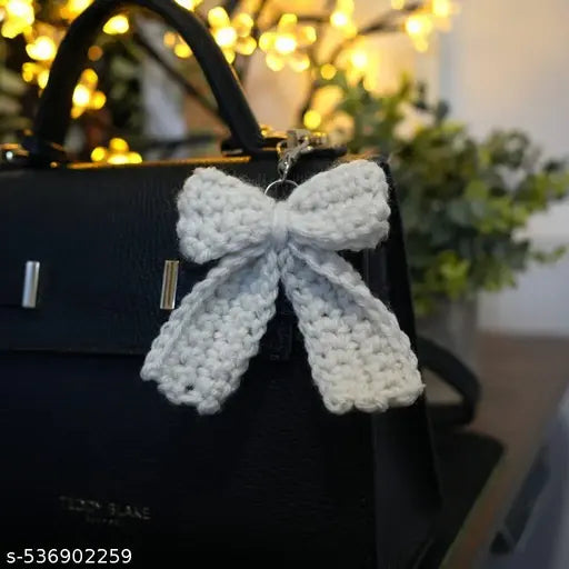 Unique wants crochet bow keyrings