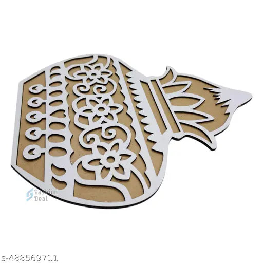 Smart Fashion Deal 12 Inch MDF Rangoli Stencil Base – Decorative Design Cutouts for Crafting and Home Decor