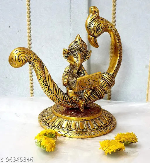 Pranjals House Beautiful Metal Ganesh  Idols & Figurines