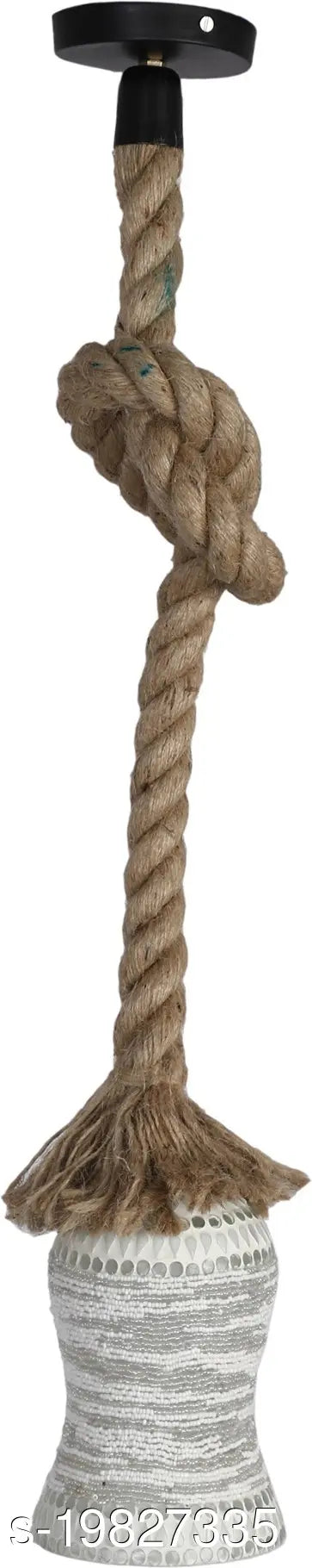 Afast Ultra Stylish Pendant Ceiling Lamp Light Hanging In Rope With Hand Decorative Designer Glass Shade (Set Of Four ) Rf45