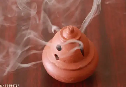 Clay Sambirani Incense Holder | Dhoop Stand Decorative for Pooja Room