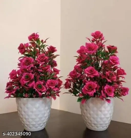 DM enterprise bonsai artificial flowers plant very attractive plant indoor and outdoor decoration set of 02