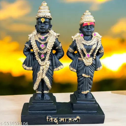 Vitthal Rukmini Statue,Vitthal Rukmani Stand,Idol of God Vitthal Rukmai,Statue for Home Decor,Gifting,Showpieces for Home.… Idols & Figurines