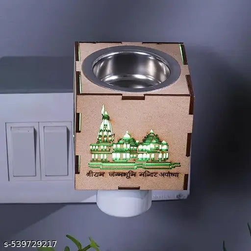 SriMaa Ventures Multipurpose use Incense Aroma Dhoop Dani || Ram Mandir Ayodhya Model Design Electric Diffuser for Diwali Puja, Office Décor, Room Freshener, Mental Clarity