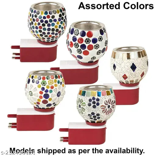 Multi Purpose Electric Kapurdani Oil Burner,Air Freshner Cum Lamp with On Off Switch to Toggle Between Burner and Lamp ( Color Pattern Design may Assorted Shipped As Per Availablity )