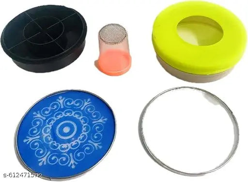 MYSTICAL Rangoli kit with 4-Inch Printed and Plain Jalis, Filter, and Set for Creative Art