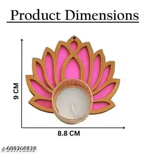Tealight Candle Holder Stand Set of 10 With Candel - Diwali Decoration Items for Home Decor Diyas(8.5x9x2.5 cm)