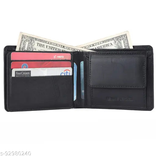CRANE LEATHERS (Z BLACK)Men black soft genuine leather high quality wallet ( 6 cards slots) new zarnesan wallet