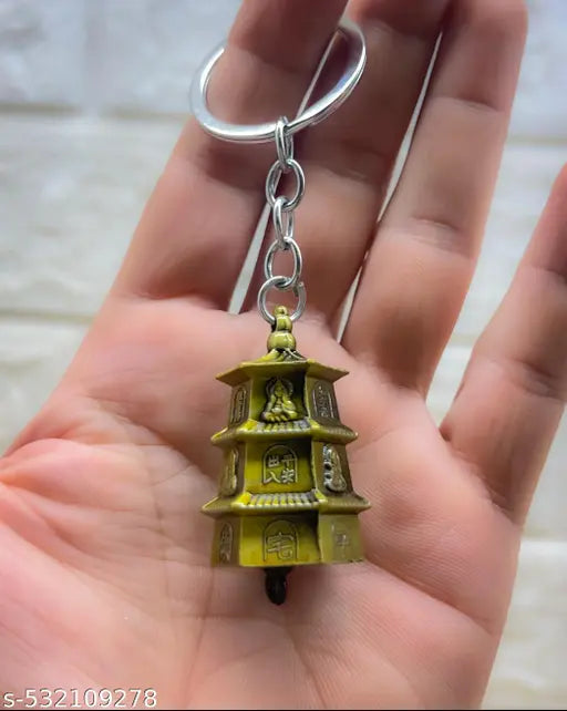 Stylish Brown Bell Keychain for Bike, Car & Bags – Cute Sounding Metal Key Ring & Car Home Pendant Best Sound Combo set 3