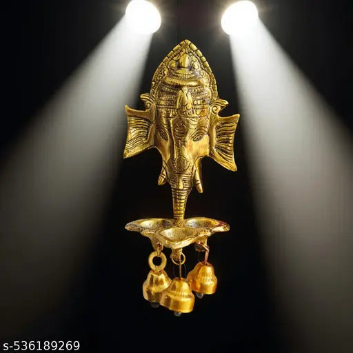 Vaaruti Decor Ganesh Diya Wall Hanging Idol Statues ganesh wall hanging or Diwali ,Decoration,gift purpoose