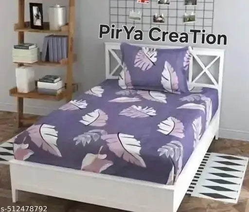 new bedsheet for single bed pack of multicolor one bedsheet one pillow cover in very best price