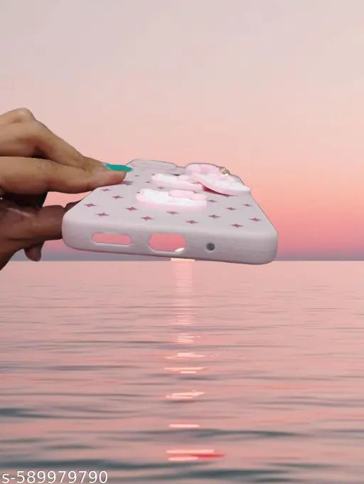 Redmi 9C Hello Kitty 3D Cartoon Silicone Back Cover with Hanging Chain Pink Cute Girls Case, Shockproof Flexible