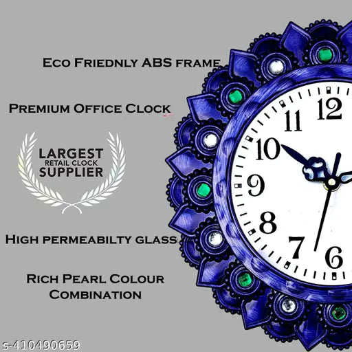 DESIGNER DECORATIVE PREMIUM STONE WALL CLOCK 26cm x 26cm